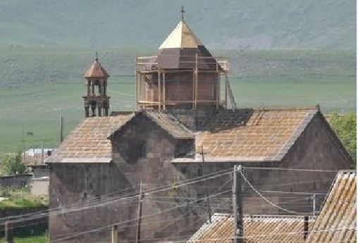 St. Karapet Church of Gandza under renovation